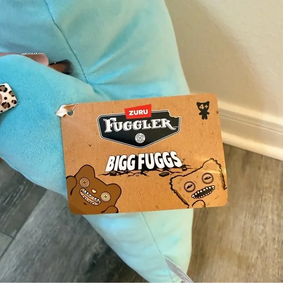 XL FUGGLER Blue and Pink Plush Monster plush - Picture 3 of 4